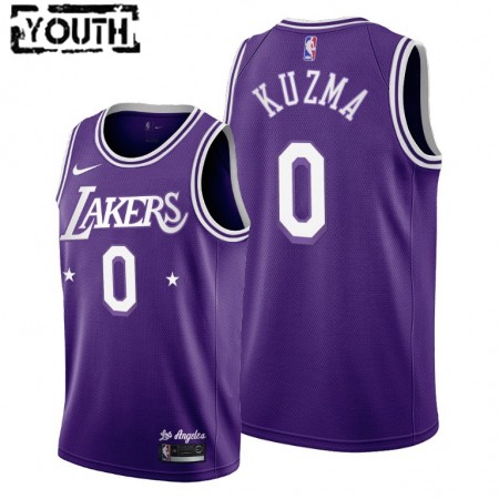 Maillot Basket Los Angeles Lakers Kyle Kuzma 0 Nike 2021-22 City Edition Throwback 60s Swingman - Enfant